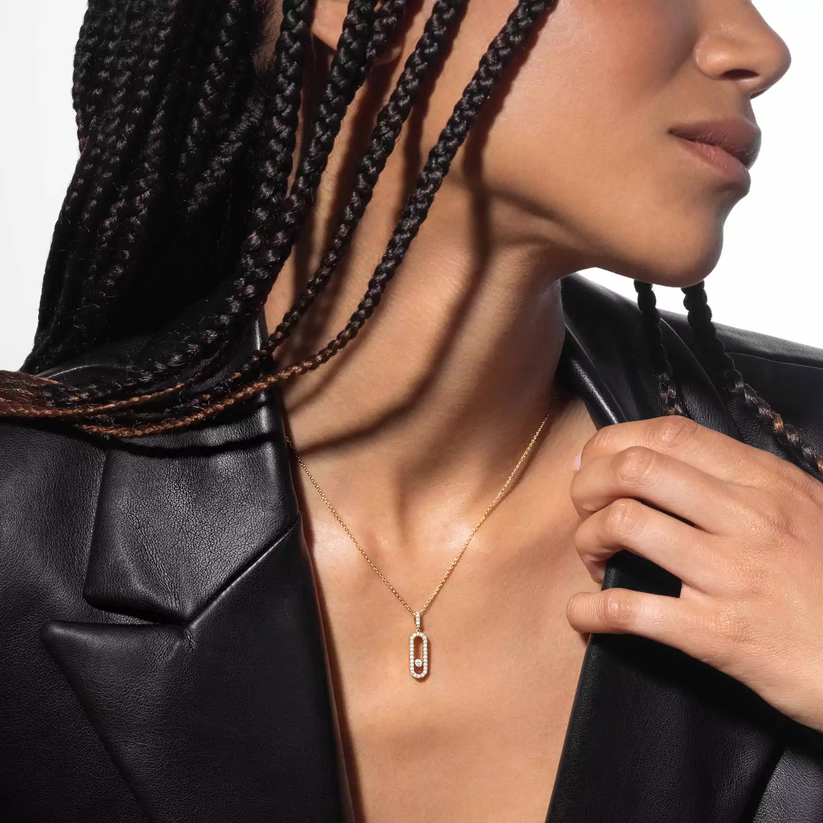 Move Uno Pavé LM Yellow Gold For Her Diamond Necklace 12058-YG