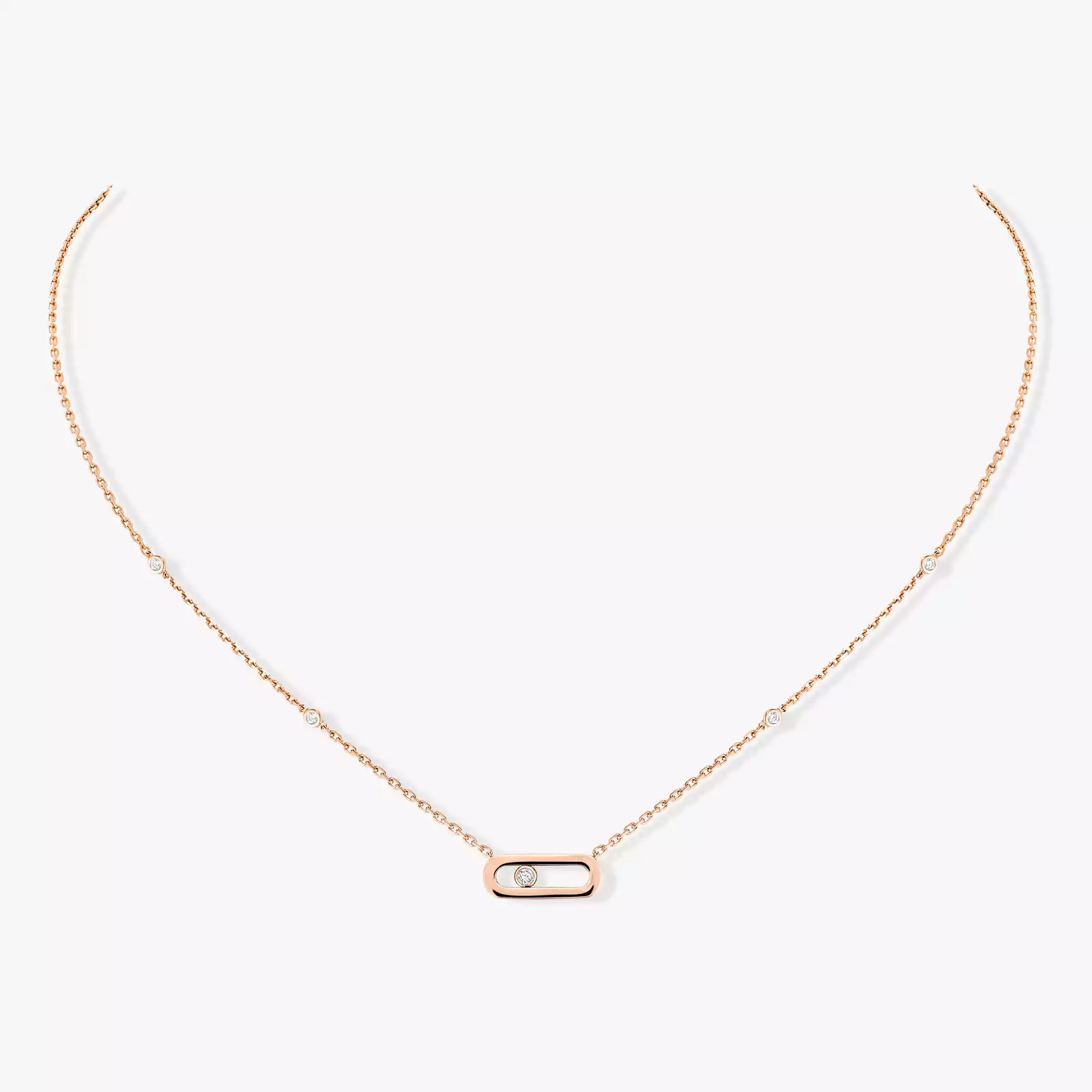 Gold Move Uno Pink Gold For Her Diamond Necklace 10053-PG