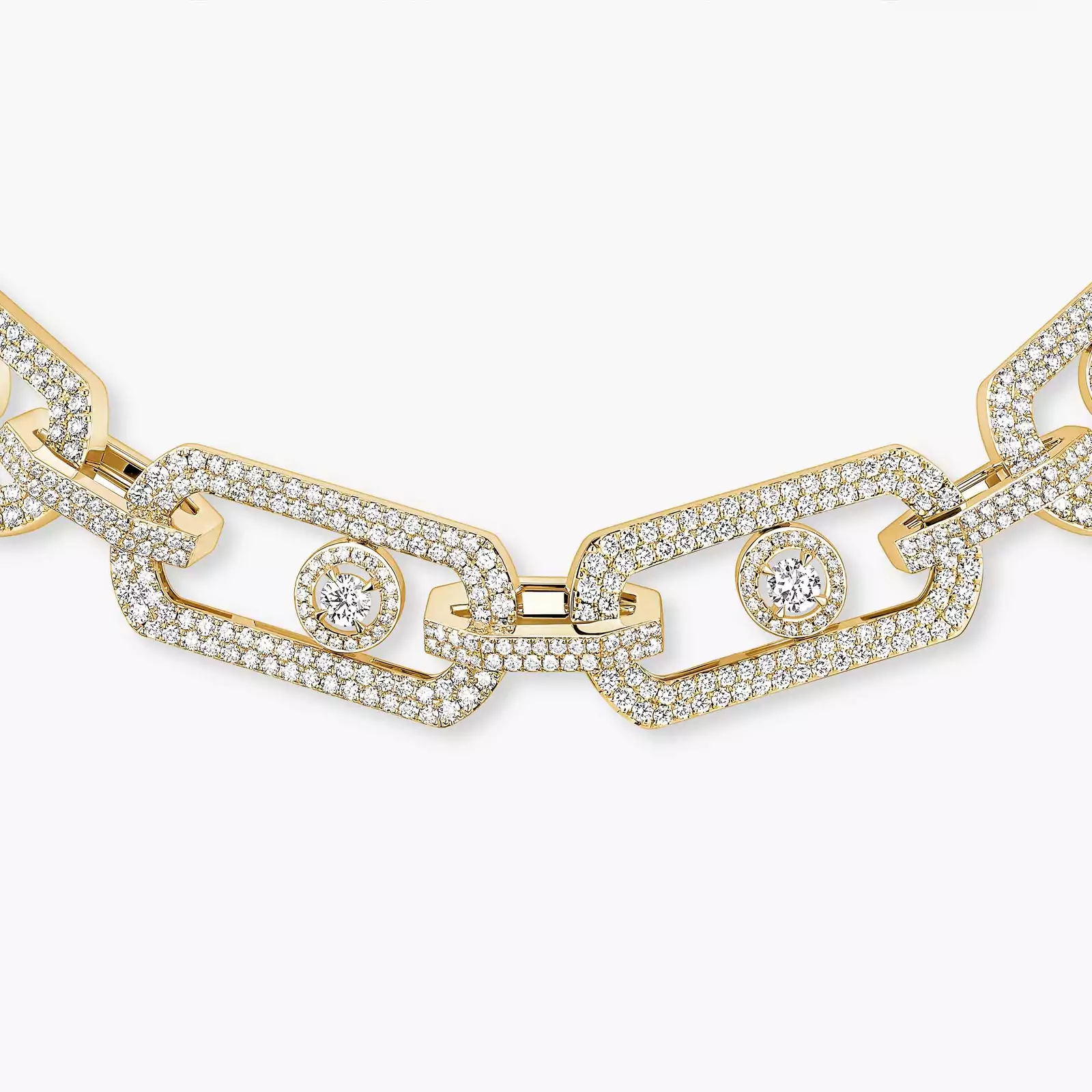 Collar Mujer Oro amarillo Diamante So Move 3 bandas con pavé 13751-YG