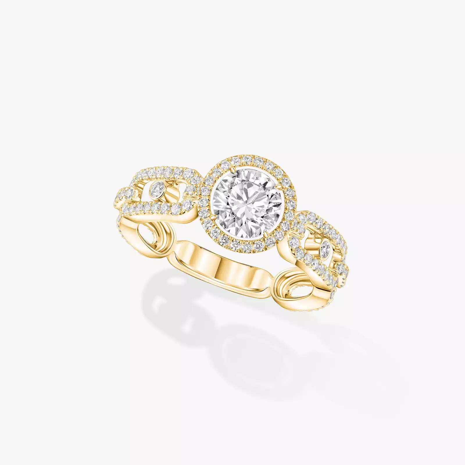 Move Link Solitaire 0.70ct Yellow Gold For Her Diamond Ring 13749-YG