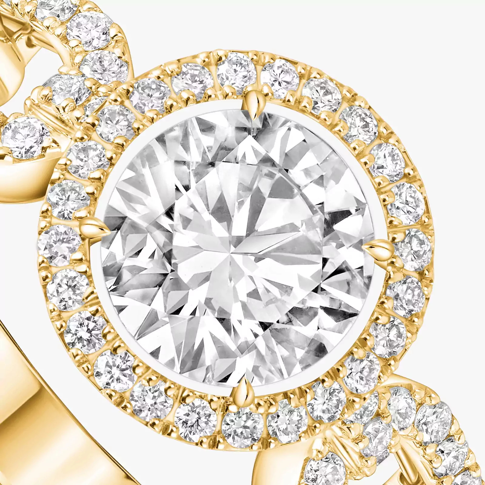 Move Link Solitaire 0.70ct Yellow Gold For Her Diamond Ring 13749-YG